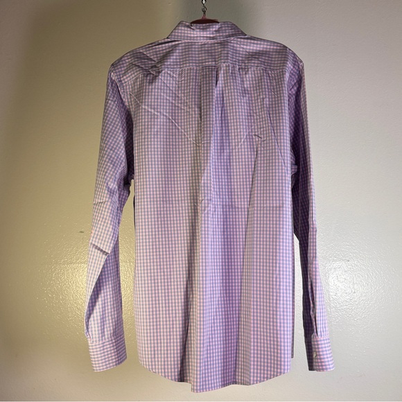 Vineyard Vines Slim Fit Tucker Shirt | Pink & Blue Gingham | Size Medium - Picture 4 of 5